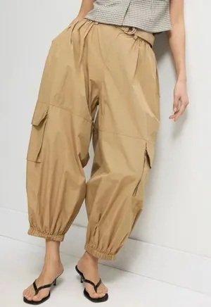 Derek Lam Tamsin tan Balloon Cargo Pants size Medium thumbnail 1