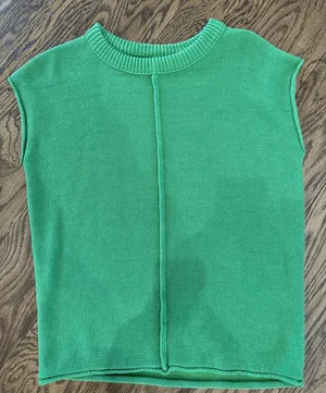 Amazon Green Sleeveless Knit Top thumbnail 1