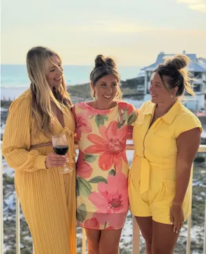 SheIn Floral Yellow and Pink Dress thumbnail 2