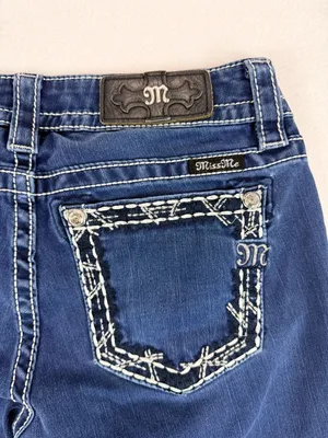 Miss Me Signature Super Skinny Jeans Women’s Size 27 Blue Stretch Denim thumbnail 13