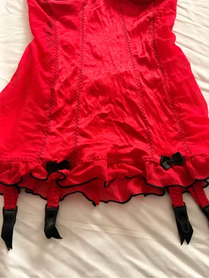 Victoria Secret Red Satin bustier thumbnail 4