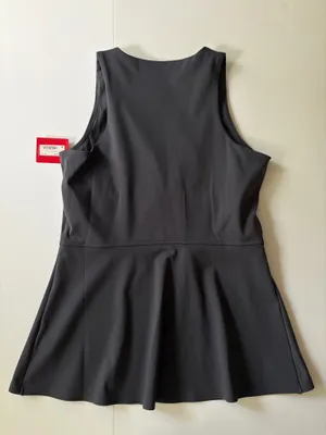 NWT! SPANX Gray Active Peplum Tank thumbnail 2