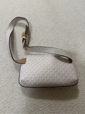 Michael Kors White and Brown Logo Stripe Crossbody Bag thumbnail 4