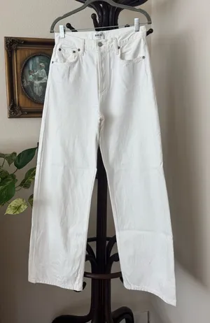 AGOLDE Low Slung Baggy Jeans White thumbnail 1