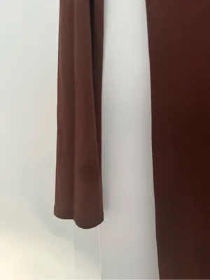 New Look Button-Front Ruched Long Sleeve Dress in Rust thumbnail 9