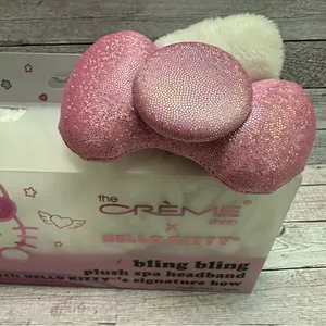 Hello Kitty Pink Plush Spa Headband with Bow thumbnail 4