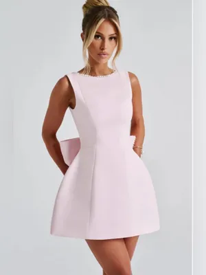 Babyboo NWT Women Medium Blush Pink Mini Dress Soft Girl Romantic Coquette Chic thumbnail 3