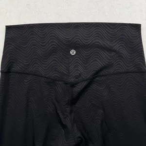 Lululemon Align High-Rise Crop 23” Leggings Women’s Size 8 Aqueous Emboss Black thumbnail 3