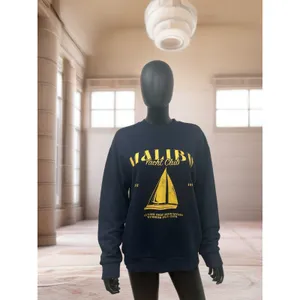 ASOS Malibu Yacht Club Graphic Sweatshirt XS Navy‎ thumbnail 5