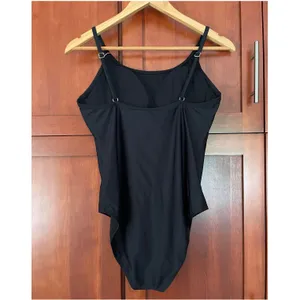 Quince Italian Cami One Piece Swimsuit Black Size Large NEW thumbnail 5