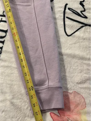 DKNY Ladies Plush Cotton Warm Cozy Fleece Draw String Jogger Lavender S thumbnail 8