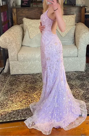 Madison James Lilac Prom Dress thumbnail 4