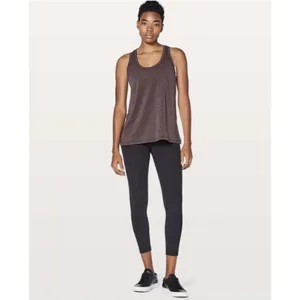 Lululemon‎ Tied To It Tank Black Cherry Heathered Open Back Yoga Top thumbnail 8