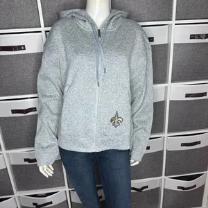 WEAR by Erin Andrews New Orleans Saints Team Heathered Gray Full-Zip Hoodie Size thumbnail 2