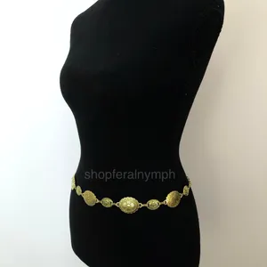Vintage Y2K Boho Gold Medallion Chain Belt, Fits 22.5–38 Inches, X7GA1199 thumbnail 4