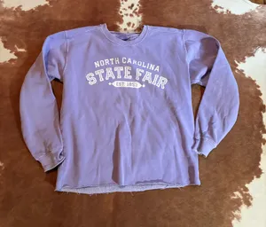 Comfort Colors purple North Carolina State Fair sweatshirt Size small semi cropped thumbnail 1