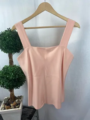 100% Silk Peach Sleeveless Tank Top M Pink Size M thumbnail 3