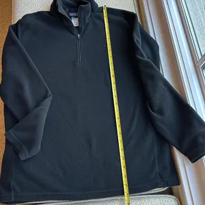 Patagonia Synchilla Women’s 1/4 Zip Black Fleece Pullover size L thumbnail 5