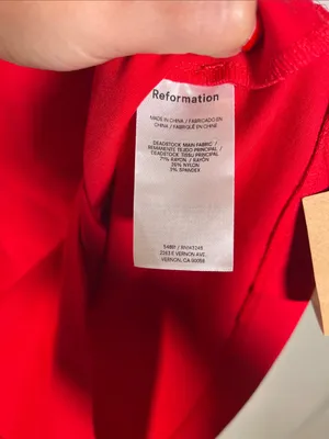 Reformation Womens Carol Knit Red Mini Dress Xs New With Tags thumbnail 4
