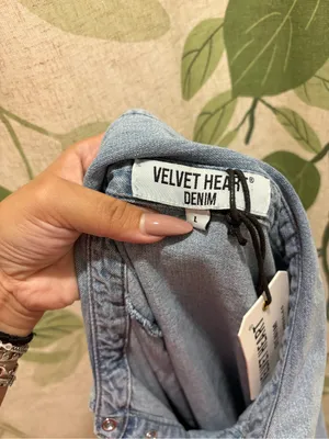 Velvet Heart Light Blue Denim Button-Front Dress thumbnail 4