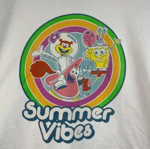 Nickelodeon Spongebob Squarepants Medium Graphic Crop Top Y2K 90's Cartoon thumbnail 3