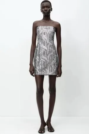 ZARA Sequin mini Dress thumbnail 2