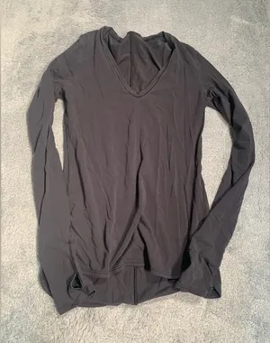 lululemon athletica Dark Gray/black Long Sleeve Top thumbnail 1