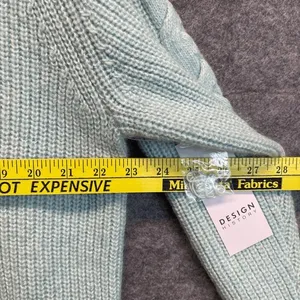 DESIGN HISTORY Sweater Womens XXL Mint Green Cable‎ Knit Split Neck Pullover NWT thumbnail 7