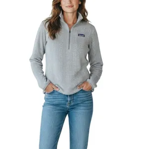 PATAGONIA Quarter-Zip Better Sweater Women L Gray Diamond Texture Outdoor Travel thumbnail 12