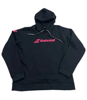 Babolat Hoodie Womens Large Black Graphic Print Long Sleeve Drawstring thumbnail 1