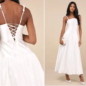 LULU's Chic Elegant Romantic Flowy Bridal Shower Bachelorette Elope Honeymoon thumbnail 2