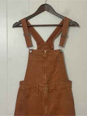 Abercrombie & Fitch Utility Overalls Brown Wide Leg Size S thumbnail 3