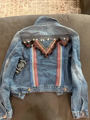 Boom Boom Jeans Light Blue Denim Jacket with Embroidered Trim thumbnail 2