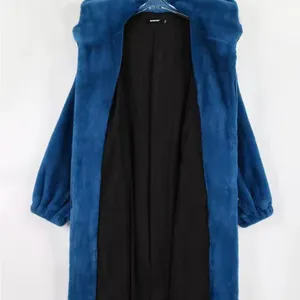 Elegant Blue Teddy Jacket for Women thumbnail 3