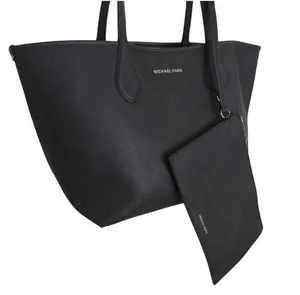 Michael Kors Luggage Black Saffiano Leather Large Open Tote Handbag w/Case thumbnail 1