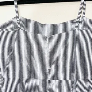 Karla Blue & White Seersucker Striped Mini Dress thumbnail 8