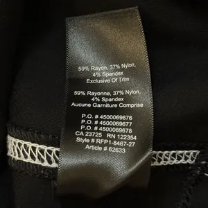 Aritzia Babaton black mini dress white stitching women’s size 2 thumbnail 9