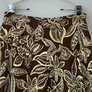 Intriguing Threads Size XL Brown Green Asymmetrical Skirt Fairy Romantic Y2K thumbnail 2