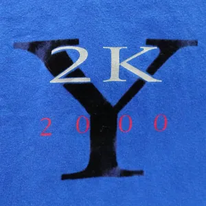 Vintage 90s Royal Blue Year 2000 Y2K T-Shirt Graphic Size Size M thumbnail 4