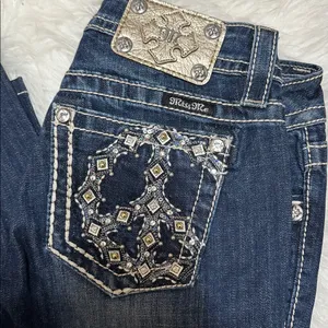 Miss Me Diamond Peace Lover Boot cut JEANS 27 Signature Boot Miss Me thumbnail 5