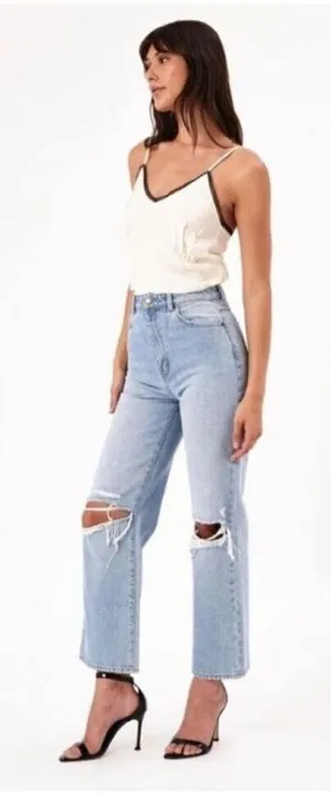 Rolla's High-Rise Straight Jeans Light Wash in Size 27 thumbnail 1