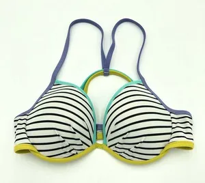 Victoria’s Secret Striped Push Up Racer Back Bikini Set Size 34D/M thumbnail 1