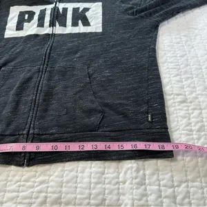 PINK Victoria's Secret Charcoal Hoodie with Logo thumbnail 6