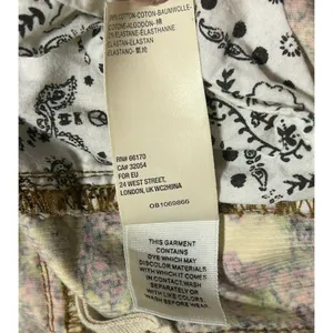 Free People We The Free Women Size 26 Sun Chaser Floral High Rise Corduroy Pants thumbnail 12