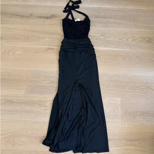 Showpo Maxi dress Halter neck Lace Melville Siuze US2 Black thumbnail 5