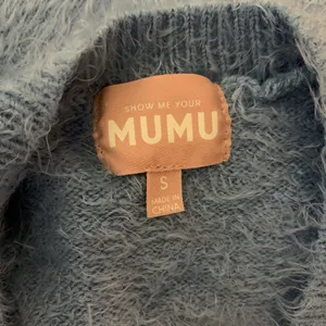 Show Me Your Mumu Blue‎ Fuzzy Knit V Neck Sweater Cozy Soft Small thumbnail 3
