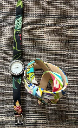 Vera Bradley Watch Women Silver Tone‎ Interchangeable Band Needs New Battery thumbnail 1