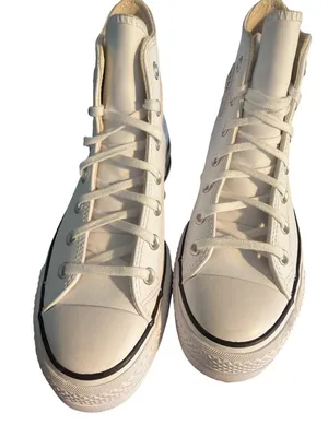 Converse Lift High Top White Leather Sneakers Tennis Shoes 561676C Box Size 8.5 thumbnail 2