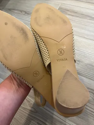 Vivaia Leah Pointed-Toe Slingback Sandals (Sz EU 42) Almond Knit thumbnail 6