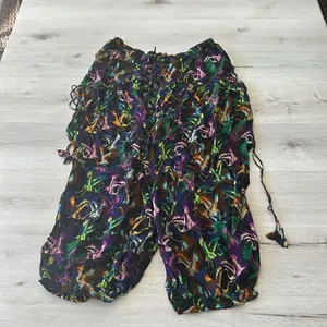 Anthropologie Breezy Sheer Balloon-Leg Pants BLK Motif L NWT IN PACKAGE thumbnail 5